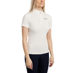 Polo de treino Montar MoCilia refinado de mangas curtas Jacquard feminino