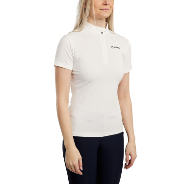 Polo de treino Montar MoCilia refinado de mangas curtas Jacquard feminino