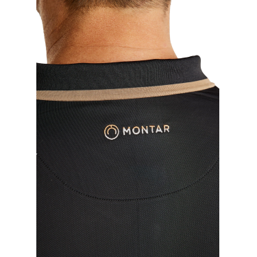 Polo de mangas curtas Montar MoDrake com gola e logotipo contrastantes masculino Polo de mangas curtas Montar MoDrake com gola e logotipo contrastantes masculino