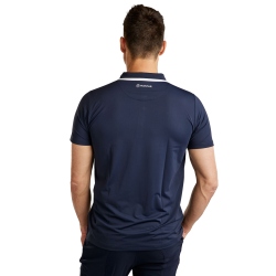 Polo de mangas curtas Montar MoDrake com gola e logotipo contrastantes masculino Marinho Azul-marinho
