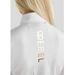 Top de treino Rebel Montar logo rose gold feminino