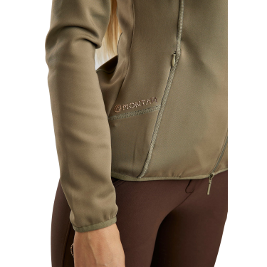 Casaco com capuz Montar Liza cristais dourado-rosé zíper completo feminino Casaco com capuz Montar Liza cristais dourado-rosé zíper completo feminino