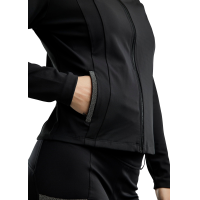 Casaco com fecho completo Montar MoGloria faixa caviar feminino Preto Casaco com fecho completo Montar MoGloria faixa caviar feminino Preto