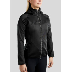 Casaco softshell com fecho completo Montar MoBlair capuz removível cristais gun metal feminino