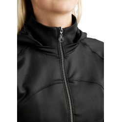 Casaco softshell com fecho completo Montar MoBlair capuz removível cristais gun metal feminino Preto Casaco softshell com fecho completo Montar MoBlair capuz removível cristais gun metal feminino Preto