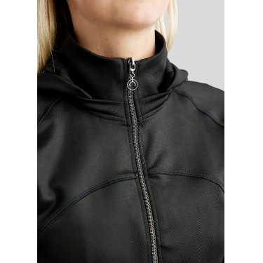 Casaco softshell com fecho completo Montar MoBlair capuz removível cristais gun metal feminino Casaco softshell com fecho completo Montar MoBlair capuz removível cristais gun metal feminino