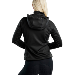 Casaco softshell com fecho completo Montar MoBlair capuz removível cristais gun metal feminino Preto Casaco softshell com fecho completo Montar MoBlair capuz removível cristais gun metal feminino Preto