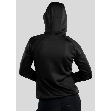 Casaco softshell com fecho completo Montar MoBlair capuz removível cristais gun metal feminino Casaco softshell com fecho completo Montar MoBlair capuz removível cristais gun metal feminino