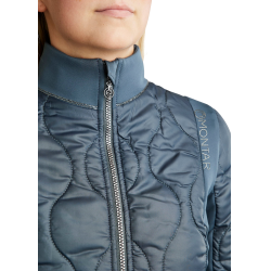 Casaco Híbrido Montar MoMary cristais gun metal feminino Ardósia escura Cinzento