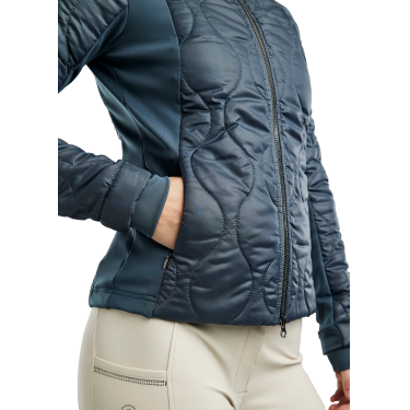 Casaco Híbrido Montar MoMary cristais gun metal feminino Ardósia escura Cinzento