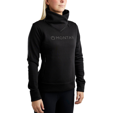 Sweatshirt Montar MoNaja gola alta cristais gun metal feminino