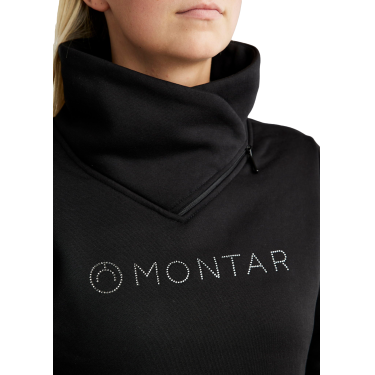 Sweatshirt Montar MoNaja gola alta cristais gun metal feminino Sweatshirt Montar MoNaja gola alta cristais gun metal feminino