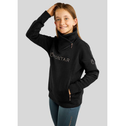 Sweatshirt Montar MoNaja Júnior fecho lateral cristais rose gold