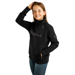 Sweatshirt Montar MoNaja Júnior fecho lateral cristais rose gold