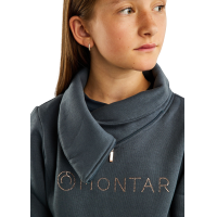 Sweatshirt Montar MoNaja Júnior fecho lateral cristais rose gold Preto Sweatshirt Montar MoNaja Júnior fecho lateral cristais rose gold Preto