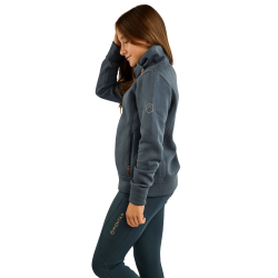 Sweatshirt Montar MoNaja Júnior fecho lateral cristais rose gold Ardósia escura Cinzento Sweatshirt Montar MoNaja Júnior fecho lateral cristais rose gold Ardósia escura Cinzento