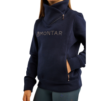 Sweatshirt Montar MoNaja Júnior fecho lateral cristais rose gold Marinho Azul-marinho Sweatshirt Montar MoNaja Júnior fecho lateral cristais rose gold Marinho Azul-marinho