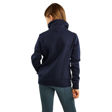 Sweatshirt Montar MoNaja Júnior fecho lateral cristais rose gold Marinho Azul-marinho