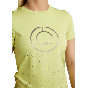 T-shirt de manga curta Montar MoSille logotipo impresso gun metal mulher T-shirt de manga curta Montar MoSille logotipo impresso gun metal mulher