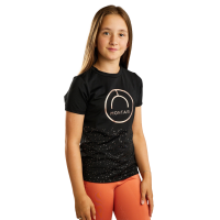 T-shirt de manga curta Montar MoNille Junior com estampado rosegold Preto