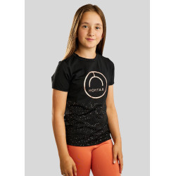 T-shirt de manga curta Montar MoNille Junior com estampado rosegold