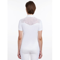 Polo de competição Emily LeMieux de mangas curtas Branco