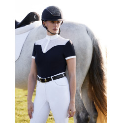 Polo de competição Emily LeMieux de mangas curtas Marinho Azul-marinho