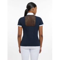 Polo de competição LeMieux Camille de mangas curtas Marinho modelo antigo Azul-marinho