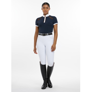 Polo de competição LeMieux Camille de mangas curtas Marinho Azul-marinho Polo de competição LeMieux Camille de mangas curtas Marinho Azul-marinho