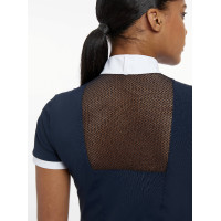 Polo de competição LeMieux Camille de mangas curtas Marinho modelo antigo Azul-marinho