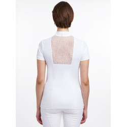 Polo de competição LeMieux Camille de mangas curtas Branco