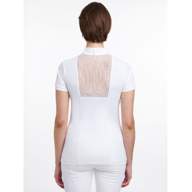 Polo de competição LeMieux Camille de mangas curtas Branco