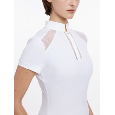 Polo de competição LeMieux Camille de mangas curtas Branco