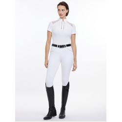 Polo de competição LeMieux Camille de mangas curtas Branco