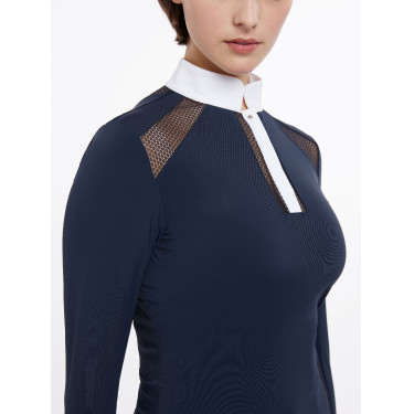 Camisa de competição LeMieux Camille de mangas compridas Marinho Azul-marinho