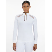 Camisa de competição LeMieux Camille de mangas compridas Branco Camisa de competição LeMieux Camille de mangas compridas Branco