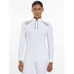 Camisa de competição LeMieux Camille de mangas compridas Branco