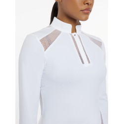 Camisa de competição LeMieux Camille de mangas compridas Branco