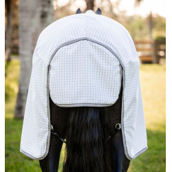 Cobertura anti-moscas Horseware Amigo Summer Plus CarreauxMarine / gris titanium / argent Motivos Cobertura anti-moscas Horseware Amigo Summer Plus CarreauxMarine / gris titanium / argent Motivos