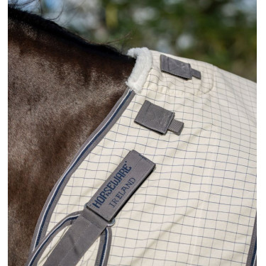Capa anti-moscas Horseware Rambo Optimo Supreme Summer Sheet Plus CarreauxMarine / gris orage / argent Capa anti-moscas Horseware Rambo Optimo Supreme Summer Sheet Plus CarreauxMarine / gris orage / argent