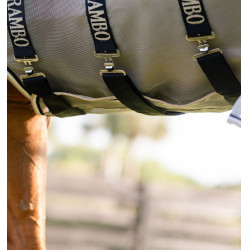 Capa anti-moscas Horseware Rambo Protector disco Prata / marinho