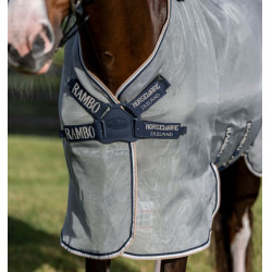 Capa anti-moscas Horseware Rambo Protector disco Prata / marinho