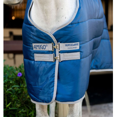 Cobertura de estábulo Horseware Amigo Ripstop Insulator Plus 350g Marinho / cinza titânio Azul-marinho