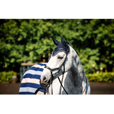 Boné anti-moscas Horseware Newmarket Marine witney Azul-marinho