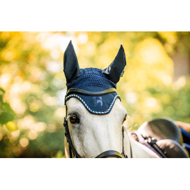 Boné anti-moscas Horseware Newmarket Marine witney Azul-marinho