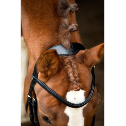 Bridão Montar Normandie couro curtido Preto