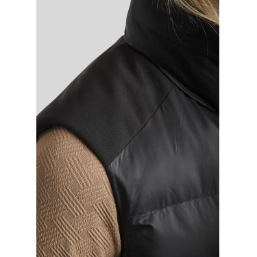 Colete acolchoado sem mangas Montar MoAthena refinado feminino Colete acolchoado sem mangas Montar MoAthena refinado feminino