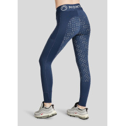 Legging Montar Selena logo full grip feminino Marinho Azul-marinho