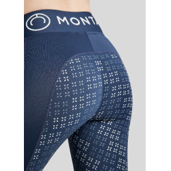 Legging Montar Selena logo full grip feminino Marinho Azul-marinho