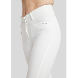 Calça de Montar Molly Yati feminina cintura alta full grip Branco Calça de Montar Molly Yati feminina cintura alta full grip Branco